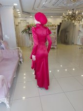 Kuğu Kırmızı Abiye Elbise - 4