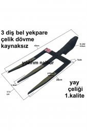 Bel Çapa Kaynaksız Yekpare Belleme Bel Küreği Bahçe Belleme 3diş - 2
