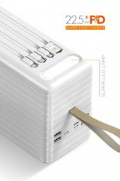Powerway 120.000 MAH PD 22.5W HIZLI ŞARJ Dahili Kablolu Gerçek 120.000 MAH TRAFO POWERBANK - 3
