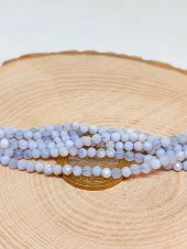 Kalsedon Taşı YARIM Dizi 3mm (17cm uzunluğundadır) thumbnail 1