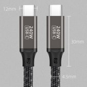 QG02 Type-C to Type-C PD 3.1 Data Kablosu 240W 480Mbps 1 Metre - 12
