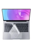 Apple Macbook 13.3' Air 2020 A2337 Klavye Koruyucu Transparan Buzlu Silikon Ped - 2