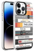Apple iPhone 14 Pro Max Kılıf Desenli Silver Lüx Sert Kapak - 6