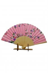 Japon Bambu Kumaş Yelpaze Çanta Boy Stant Hediyeli No.31 - 7