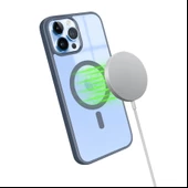 iPhone 13 Pro Max Magsafe Özellikli Renkli Clear Case Kapak - 3