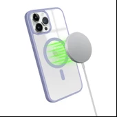 iPhone 12 Pro Max Magsafe Özellikli Renkli Clear Case Kapak - 8