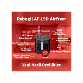 Robogil AF-19D Airfryer XXL 6,5lt Halojen Lambalı Cam Kapaklı Sıcak Hava Fritözü - 3