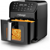 Robogil AF-19D Airfryer XXL 6,5lt Halojen Lambalı Cam Kapaklı Sıcak Hava Fritözü - 5