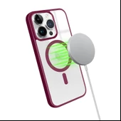 iPhone 14 Pro Magsafe Özellikli Renkli Clear Case Kapak - 5