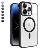iPhone 14 Pro Magsafe Özellikli Renkli Clear Case Kapak - 1