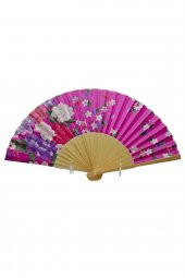 Japon Bambu Kumaş Yelpaze Çanta Boy Stant Hediyeli No.33 - 6