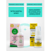 Dermanel İntim Sprey+Dermanel Nemlendirici Ve Aydınlatıcı Güneş Kremi - 1