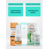Dermanel Leke Karşıtı Güneş Kremi+Dermanel Ter Önleyici Sprey - 1