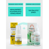 Dermanel Nemlendirici Ve Aydınlatıcı Güneş Kremi+Dermanel Ter Önleyici Sprey - 1