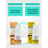 Dermanel Leke Karşıtı Güneş Kremi+Dermanel Nemlendirici Ve Aydınlatıcı Güneş Kremi - 1