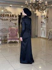 Hera Siyah Abiye Elbise - 7