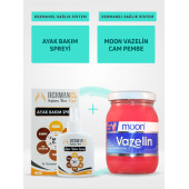 Dermanel Ayak Bakım Spreyi+Moon Vazelin Cam Pembe - 1