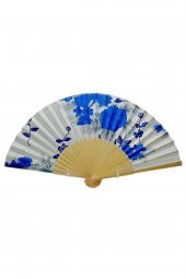 Japon Bambu Kumaş Yelpaze Çanta Boy Stant Hediyeli No.36 - 5