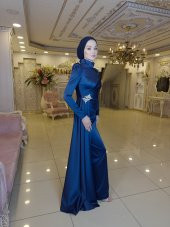 Hera Lacivert Abiye Elbise - 4
