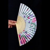 Japon Bambu Kumaş Yelpaze Çanta Boy Stant Hediyeli No.37 - 2