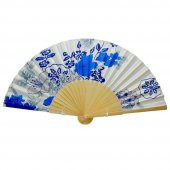 Japon Bambu Kumaş Yelpaze Çanta Boy Stant Hediyeli No.38 - 1