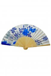 Japon Bambu Kumaş Yelpaze Çanta Boy Stant Hediyeli No.38 - 5