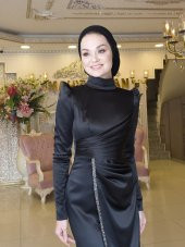 Lavin Siyah Abiye Elbise - 1