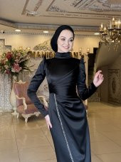 Lavin Siyah Abiye Elbise - 3