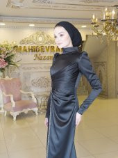 Lavin Siyah Abiye Elbise - 7