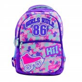 Muggle 3 Bölmeli Girls Rule Okul Sırt Çantası MU-6788 - 1