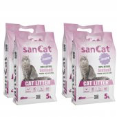 SANCAT Lavanta Kokulu Premium Beyaz Kedi Kumu 5 Lt. X 4 Adet - 1