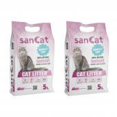 Sancat Marsilya Sabunu Kokulu Premium Beyaz Kedi Kumu 5 Lt. X 2 Adet - 1