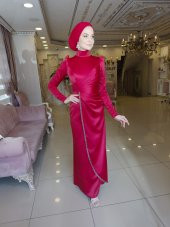 Lavin Kırmızı Abiye Elbise - 5