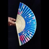 Japon Bambu Kumaş Yelpaze Çanta Boy Stant Hediyeli No.40 - 2