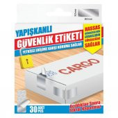 Yapışkanlı Güvenlik Etiketi Hassas Gönderilerin Evrakların Güvenkliğini Sağlar 30Ad 80x30mm - 4