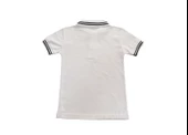 Beyaz Kısa Kol 6-16 Yaş Çocuk Okul Lakos Tişört/T-Shirt -SİYAH ÇİZGİLİ BEYAZ - 4