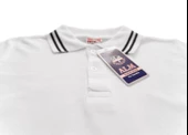 Beyaz Kısa Kol 6-16 Yaş Çocuk Okul Lakos Tişört/T-Shirt -SİYAH ÇİZGİLİ BEYAZ - 2