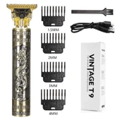 Ayt Vintage T9 Şarjlı Saç Sakal Kesme Makinası Tıraş Makinası 2 Saat Şarj Ömrü 4 Taraklı - 4