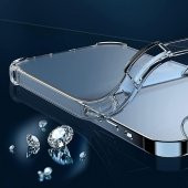 iPhone 14 Pro Max Kılıf Round Seri Köşe Korumalı Şeffaf Silikon Kapak - 7