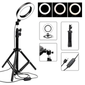 Selfie Led Işık 10inç Youtube,Makyaj,Kuaför 26cm-2m Stand - 2