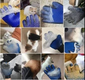 Evcil Hayvan Kedi Köpek Tüy Toplama Eldiveni Mavi - 1