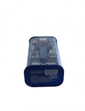 22.5W PD Hizli 10000 mAh Digital Şeffaf Tasarimli Powerbank Mavi - 2