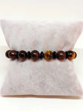 Kaplan Gözü & Oniks Taşı Unisex 10mm Tasarım Bileklik  (39660) thumbnail 3