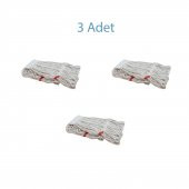 Cod-Ex Dar Yedek Islak Mop Püskül Paspas Başlığı - Pamuklu - Beyaz - 17 Cm. - 450 Gr. - 3 Adet - 2