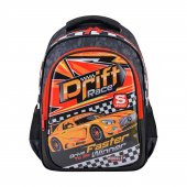 Muggle Okul Çantası Drift Car Siyah Erkek Çocuk İlkokul Çantası thumbnail 1