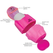 Serve E-Bot Silgi ve Çift Hazneli Kalemtıraş 3 ü 1 Arada FOSFORLU RENKLER - 2