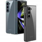 KNY Samsung Galaxy Z Fold 5 Kılıf Renkli Kenarlı Sert Full Camlı Kıpta Kapak Renksiz - 2