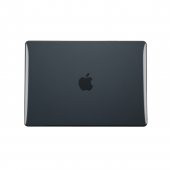 KNY Apple Macbook 15 inç Air 2023 M2 A2941 İçin Msoft Kristal Ön Arka Koruyucu Kapak Siyah - 5