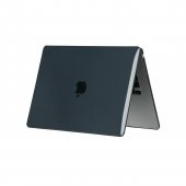 KNY Apple Macbook 15 inç Air 2023 M2 A2941 İçin Msoft Kristal Ön Arka Koruyucu Kapak Siyah - 3