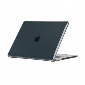 KNY Apple Macbook 15 inç Air 2023 M2 A2941 İçin Msoft Kristal Ön Arka Koruyucu Kapak Siyah - 4